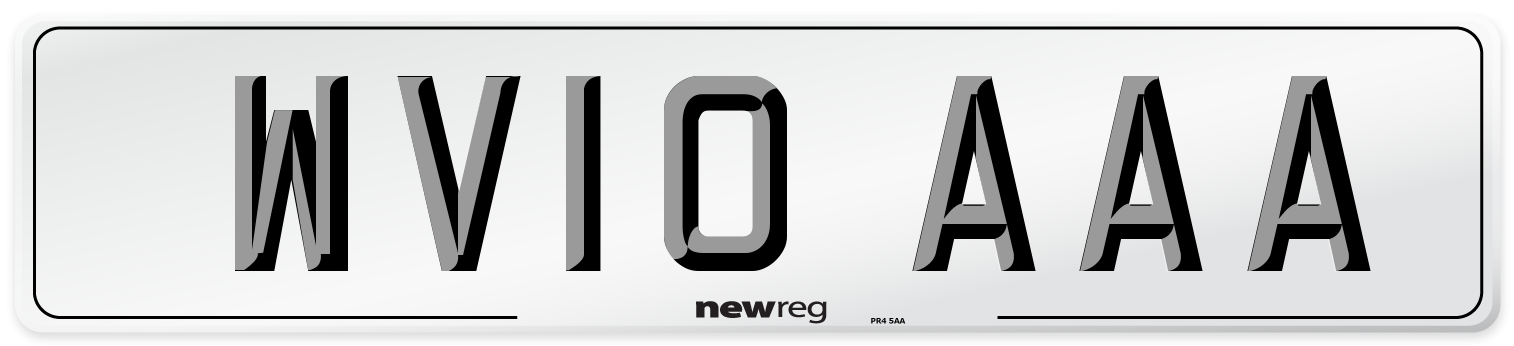 WV10 AAA Number Plate from New Reg